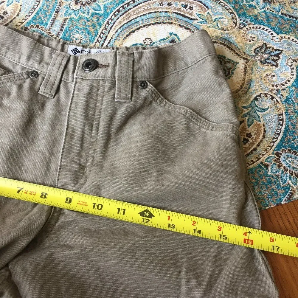 Columbia Youth Hiking Pants Size 10 Tan Adjustable Waist Cargo Outdoor